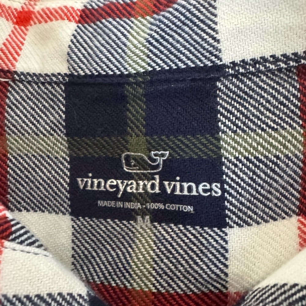 Vineyard Vines Red and Blue Plaid Shirt